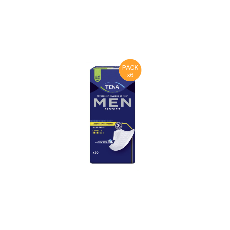 Protection urinaire homme - TENA Men Niveau 2 - Pack de 6 sachets Tena Men - 1 Protection urinaire homme - TENA Men Niveau 2 - Pack de 6 sachets Tena Men - 1