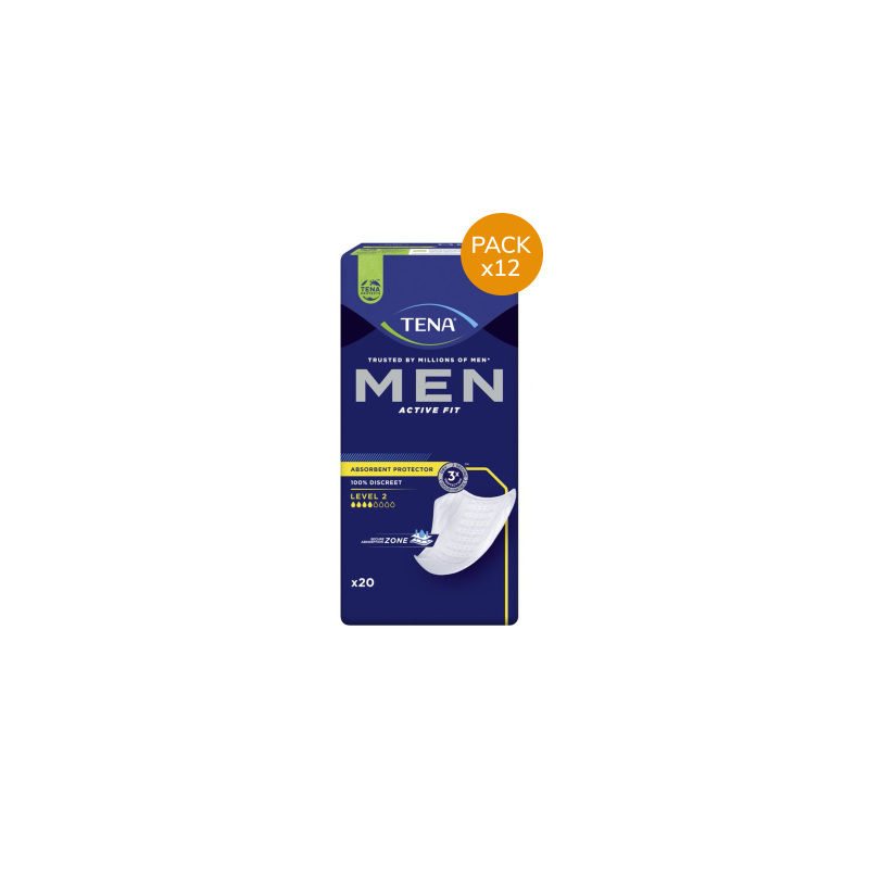 Protection urinaire homme - TENA Men Niveau 2 - Pack de 12 sachets Tena Men - 1