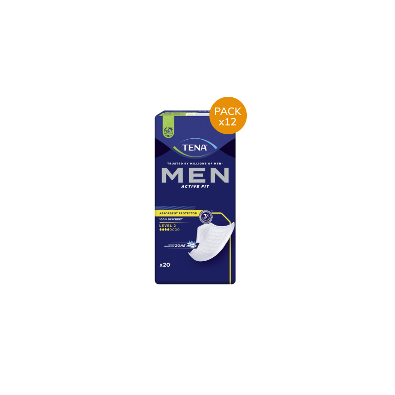 Protection urinaire homme - TENA Men Niveau 2 - Pack de 12 sachets Tena Men - 1 Protection urinaire homme - TENA Men Niveau 2 - Pack de 12 sachets Tena Men - 1