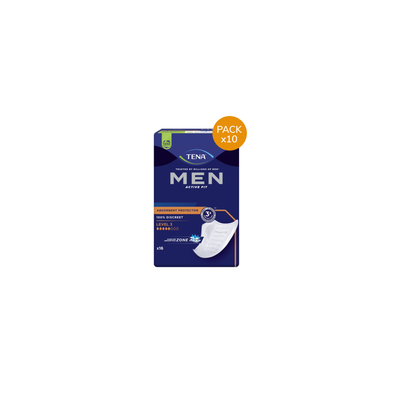 Protection urinaire homme - TENA Men Niveau 3 - Pack de 10 sachets Tena Men - 1