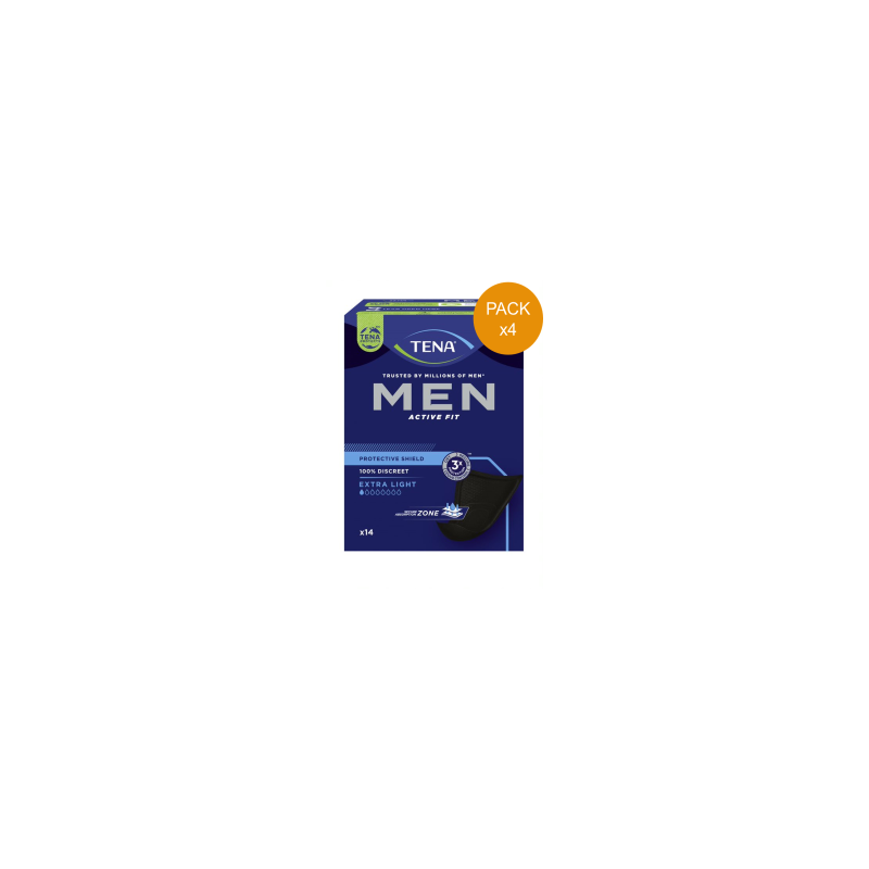 Protection urinaire homme - TENA Men Extra Light - Pack de 4 sachets Tena Men - 1 Protection urinaire homme - TENA Men Extra Light - Pack de 4 sachets Tena Men - 1