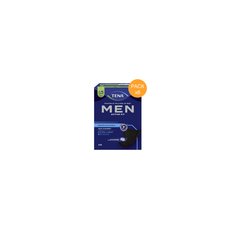 Protection urinaire homme - TENA Men Extra Light - Pack de 6 sachets Tena Men - 1