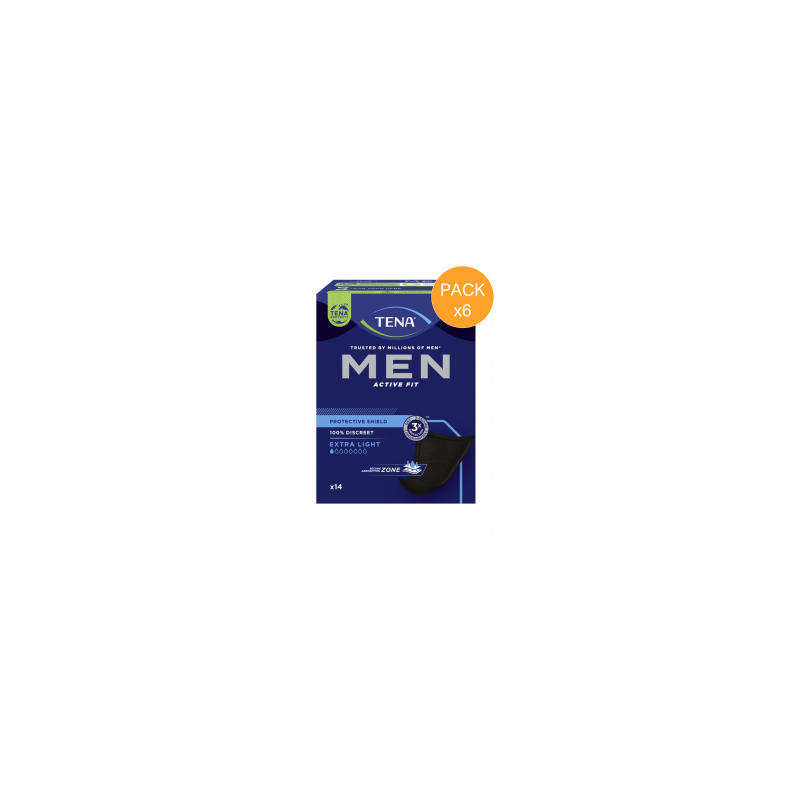 Protection urinaire homme - TENA Men Extra Light - Pack de 6 sachets Tena Men - 1 Protection urinaire homme - TENA Men Extra Light - Pack de 6 sachets Tena Men - 1