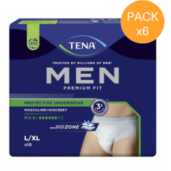 Protection urinaire homme - TENA Men Premium Fit - Large - Pack de 6 sachets Tena Men - 1