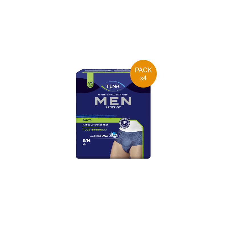 Protection urinaire homme -TENA Men Active Fit - M - Pack de 4 sachets Tena Men - 4 Protection urinaire homme -TENA Men Active Fit - M - Pack de 4 sachets Tena Men - 4
