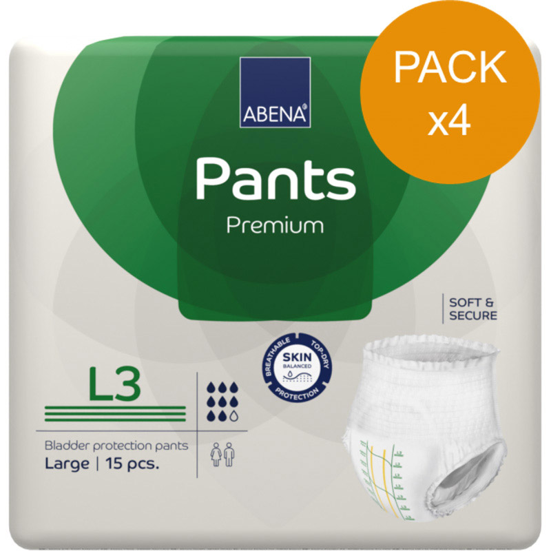 Slip Absorbant / Pants - Abena pants L N°3 - Pack de 4 sachets Abena Abri Flex - 1