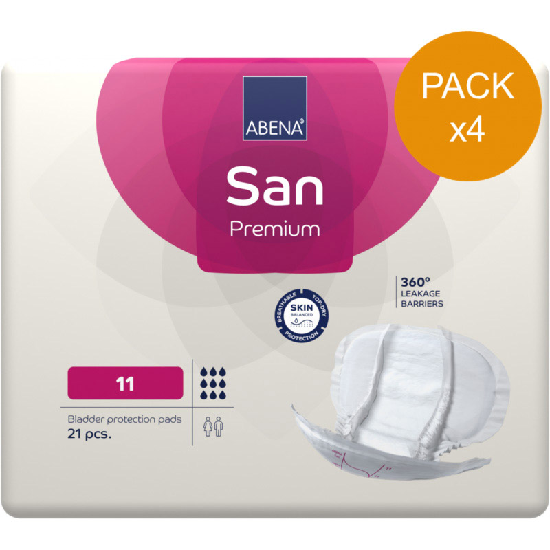 Protection urinaire anatomique - Abena-Frantex Abena San Premium N°11 - Pack de 4 sachets Abena Abri San - 1