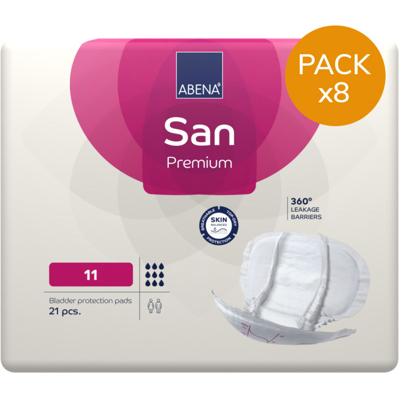 Protection urinaire anatomique - Abena-Frantex Abri-San Premium N°11 - Pack de 8 sachets Abena Abri San - 1