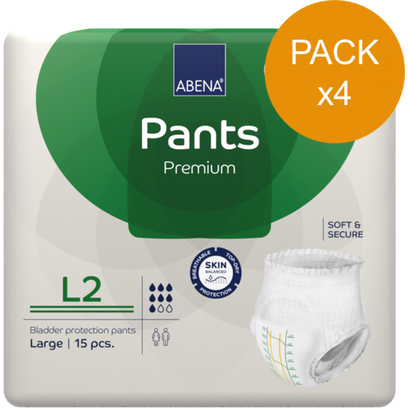 Slip Absorbant / Pants - Abri-Flex - L - N°2 - Pack de 4 sachets Abena Abri Flex - 1