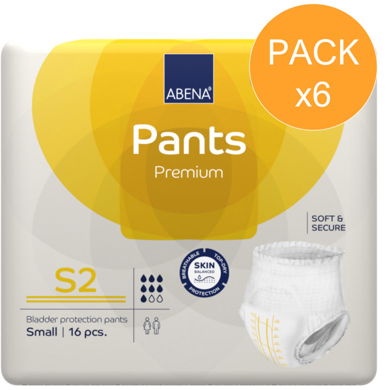 Abena Pants - Slip Absorbant / Pants - N°2 S - Pack de 6 sachets Abena Abri Flex - 1