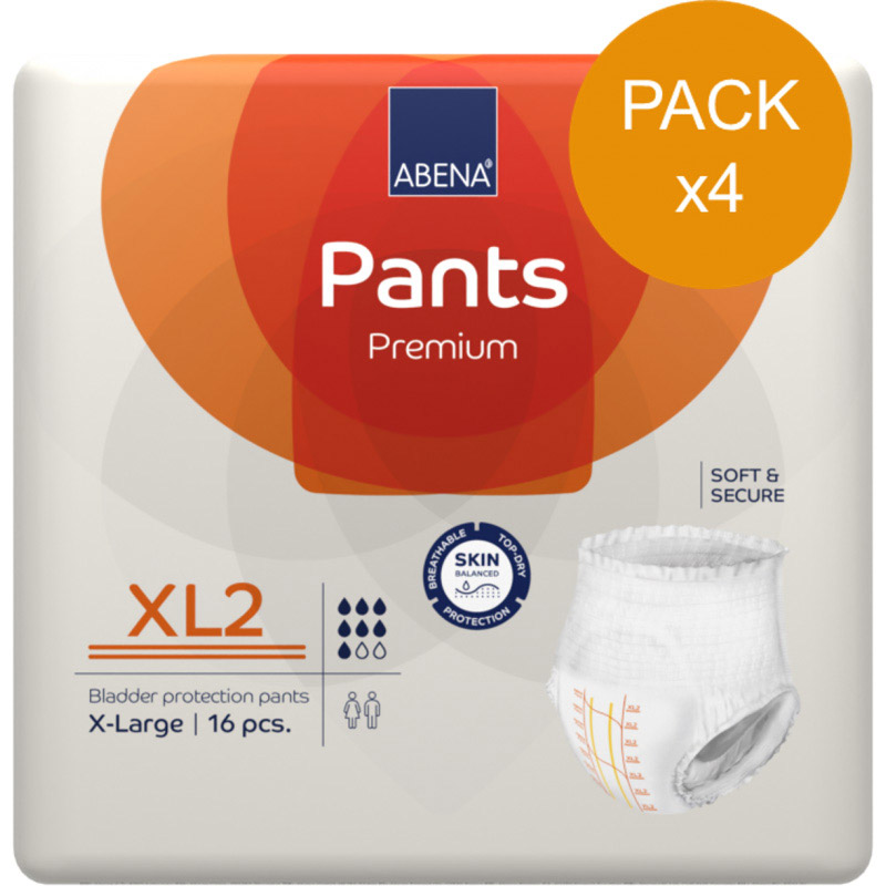 Slip Absorbant / Pants - Abena Pants XL N°2 - Pack de 4 sachets Abena Abri Flex - 4