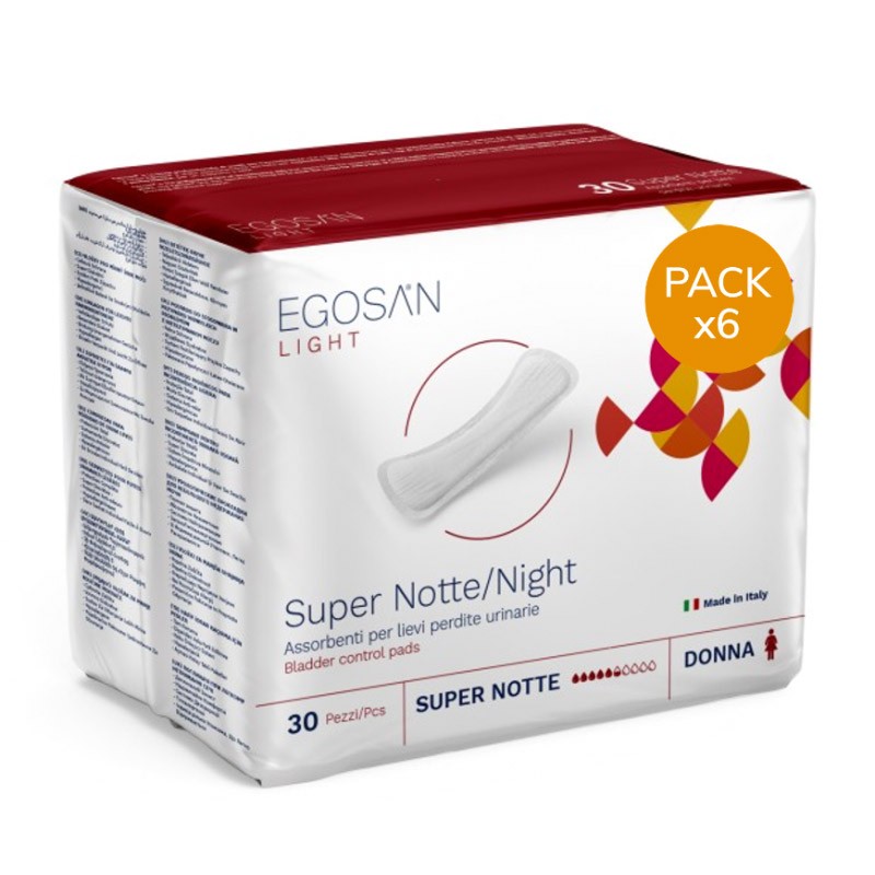 Protection urinaire femme - Egosan Lady Super Night - Pack de 6 sachets Egosan Lady - 1 Protection urinaire femme - Egosan Lady Super Night - Pack de 6 sachets Egosan Lady - 1