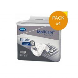 Hartmann MoliCare Elastic L - 10 Gouttes - Couches adulte - Pack de 4 sachets Hartmann Molicare Premium Elastic - 1