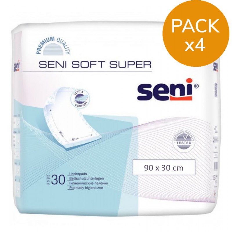 Alèses - Seni Soft Super 90x60 cm - Pack de 4 sachets Seni - 1