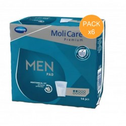 Protection urinaire homme - MoliCare Premium Men 2 gouttes - Pack de 6 sachets Hartmann Molicare Premium Men - 1