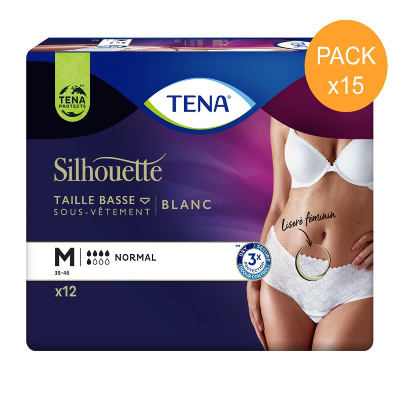 Protection urinaire femme - TENA Silhouette Norma Médium - Pack Econol -mique Tena Silhouette - 1 Protection urinaire femme - TENA Silhouette Norma Médium - Pack Econol -mique Tena Silhouette - 1