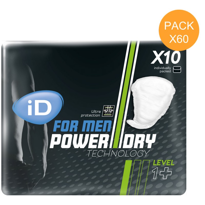 Protection urinaire homme - Ontex-ID For Men Level 1+ Pack économique Ontex ID For Men - 1 Protection urinaire homme - Ontex-ID For Men Level 1+ Pack économique Ontex ID For Men - 1