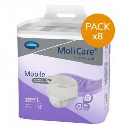 Slip Absorbant / Pants - MoliCare Mobile - L - 8 gouttes - Pack de 8 sachets  - 1