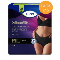 Slip Absorbant / Pants - Tena Silhouette Plus Noir - M (taille haute) - Pack Economique Tena Silhouette - 1
