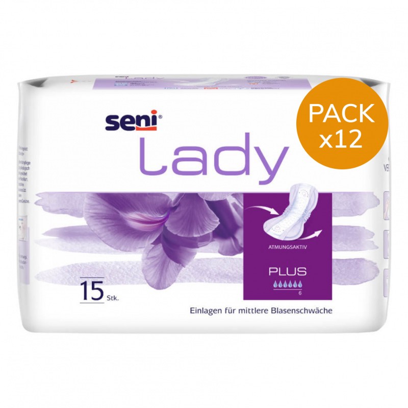 Protection urinaire femme - Seni Lady plus - Pack de 12 sachets Seni - 1
