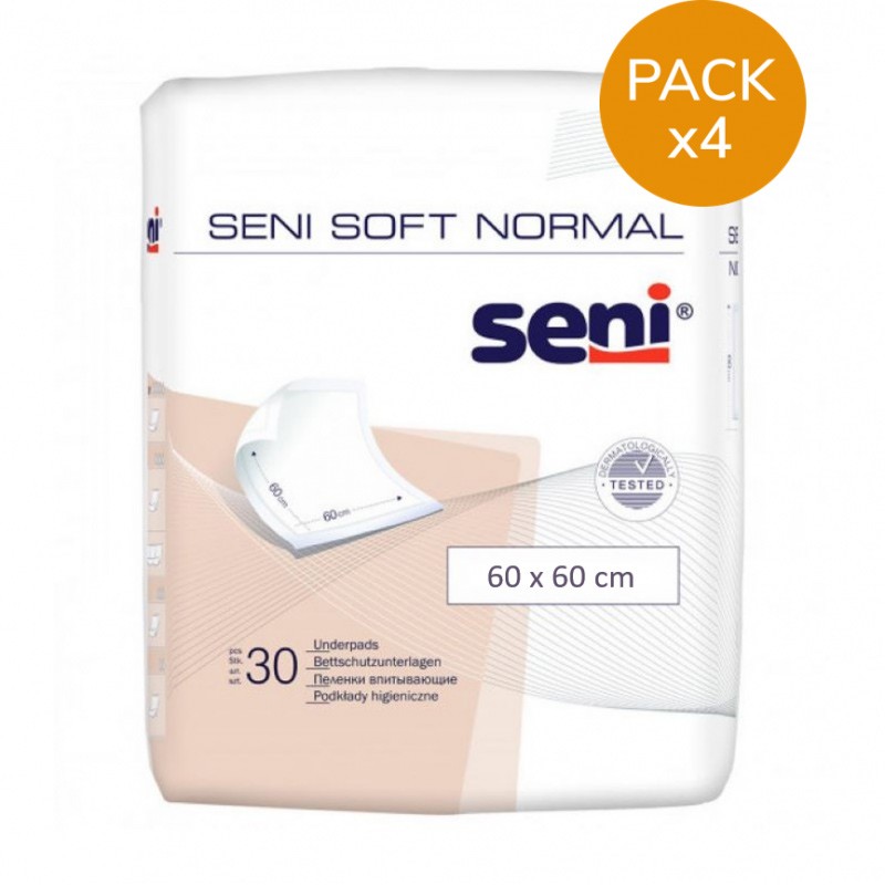 Alèses - Seni Soft Nomal 60x60 cm - Pack de 4 sachets Seni - 1