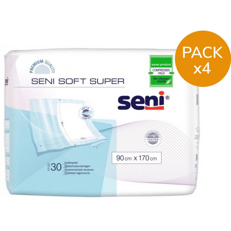 Alèses - Seni Soft Super 90x170 cm - Pack de 4 sachets Seni - 1