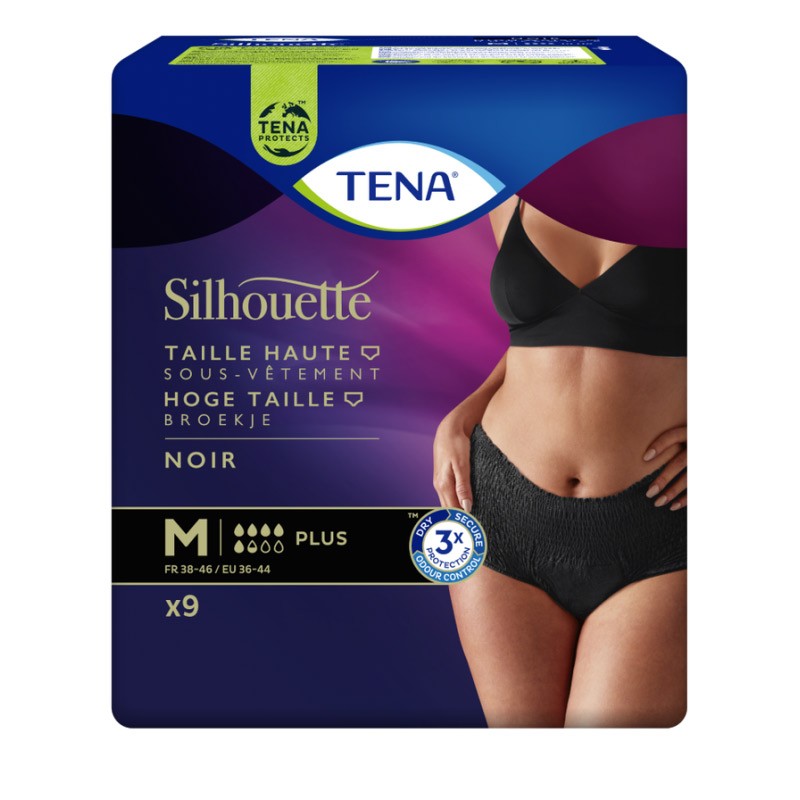 Slip Absorbant / Pants - Tena Silhouette Plus Noir - M (taille haute) Tena Silhouette - 1