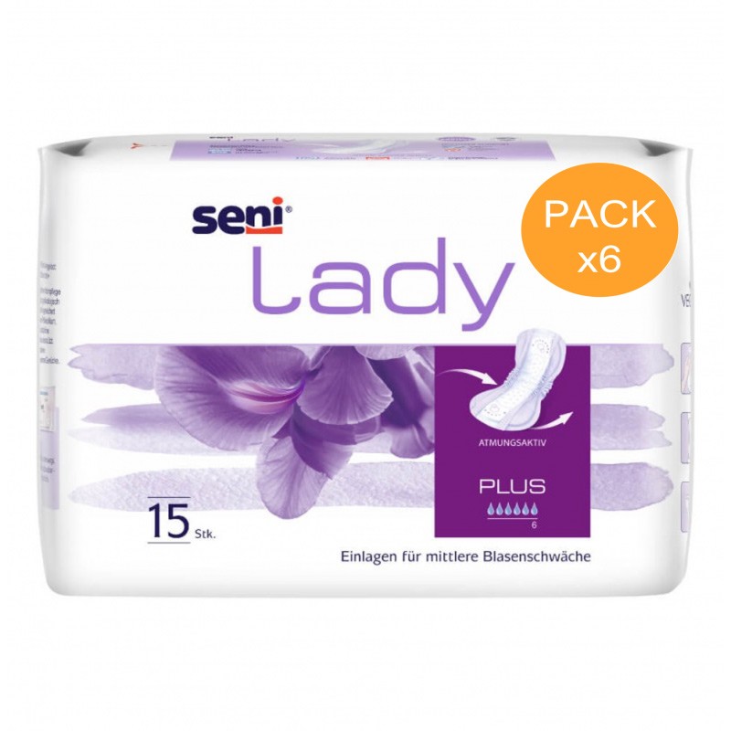 Protection urinaire femme - Seni Lady plus - Pack de 6 sachets Seni - 1 Protection urinaire femme - Seni Lady plus - Pack de 6 sachets Seni - 1