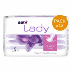 Protection urinaire femme - Seni Lady super - Pack de 12 sachets Seni - 1
