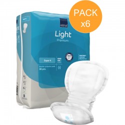 Protection urinaire femme - Abena-Frantex Light Super n°4 - Pack de 6 sachets Abena Light - 1