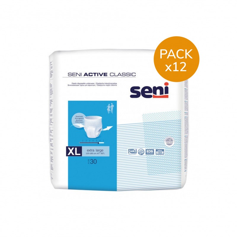 Slip absorbant/ Pants Seni Active Classic XL - Pack de 12 sachets Seni - 1 Slip absorbant/ Pants Seni Active Classic XL - Pack de 12 sachets Seni - 1
