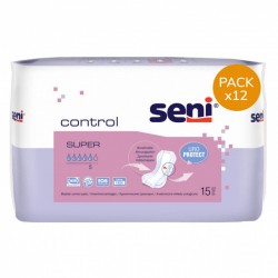 Protection urinaire anatomique Seni control super - Pack de 12 sachets Seni - 1