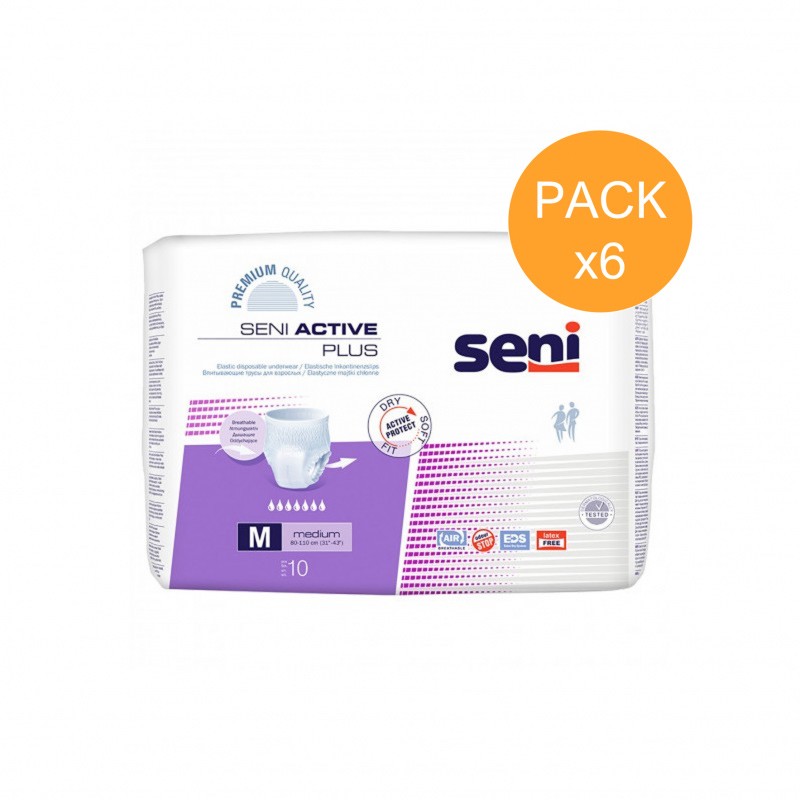 Slip absorbant / Pants Seni Active Plus M - Pack de 6 sachets Seni - 1