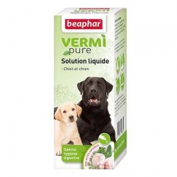 19668 - VERMIPURE, purge liquide spécial vers et hygiène digestive chiot et chien - 50 ml