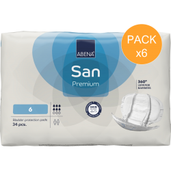 Abena-Frantex Abri-San Premium N°6 - Pack de 6 sachets - Protection urinaire anatomique Abena Abri San - 1
