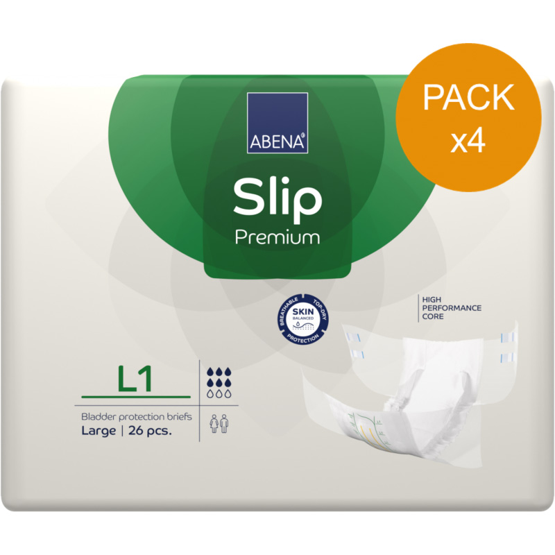 Abena Slip Premium - L N°1 - Couches adulte - Pack de 4 sachets Abena Abri Form - 1