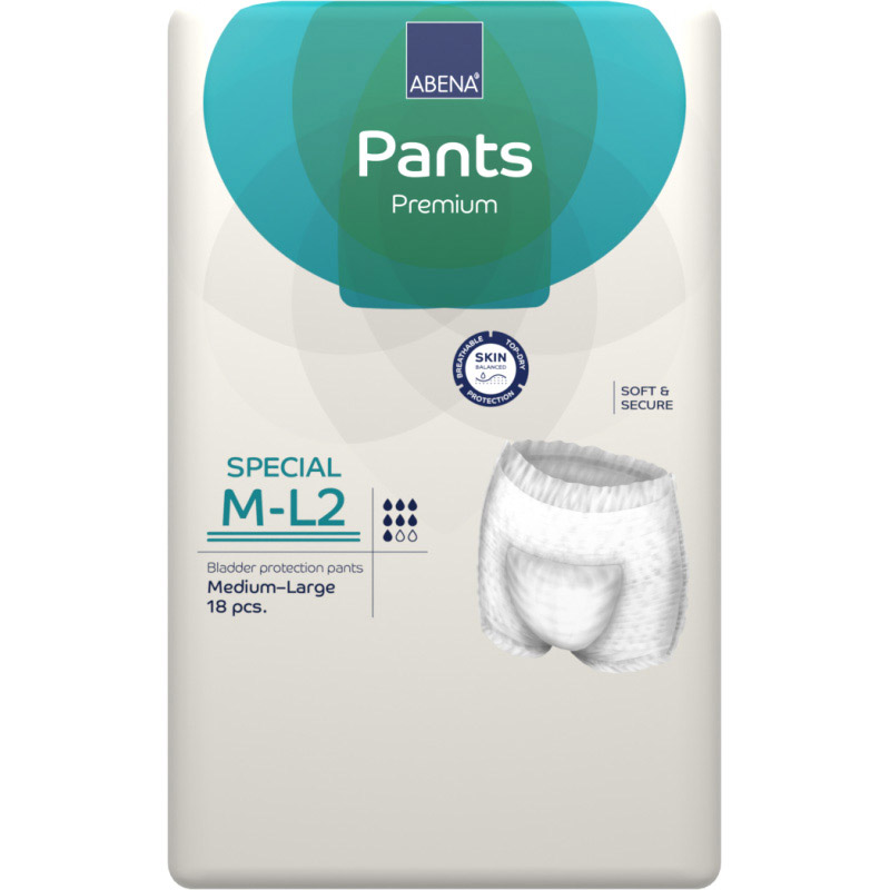 Abena Pants M/L - N°2 - Slip Absorbant / Pants - Pack de 6 sachets - Abena Abri Flex - 1