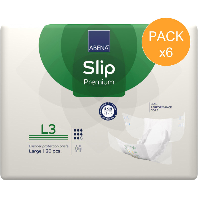 Abena Slip Premium L - N°3 - Couches adulte - Pack de 6 sachets Abena Abri Form - 1
