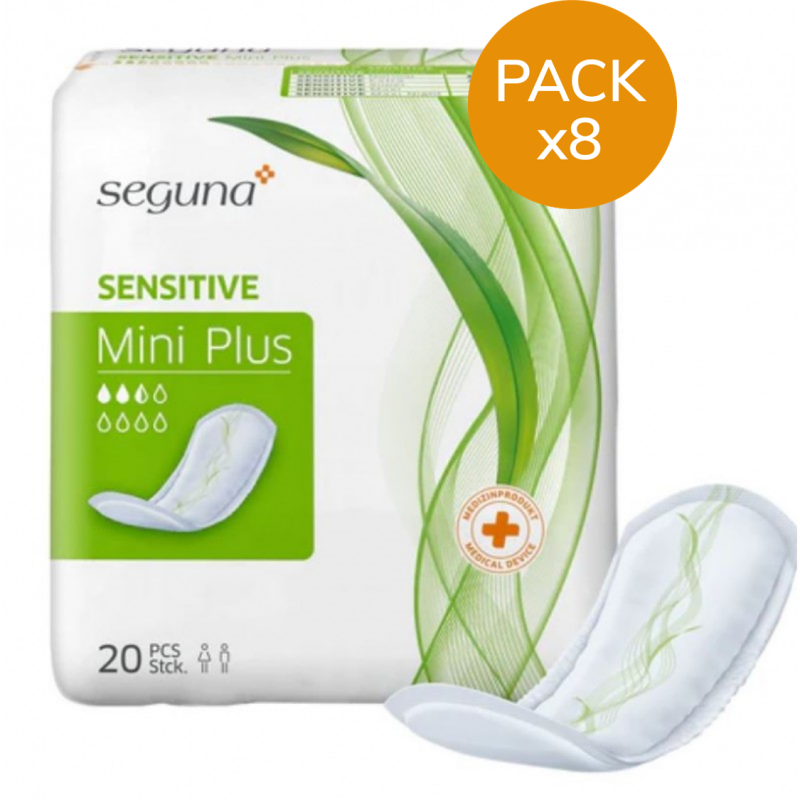Seguna Sensitive Mini Plus - Pack de 8 sachets - Protection urinaire femme Seguna - 1 Seguna Sensitive Mini Plus - Pack de 8 sachets - Protection urinaire femme Seguna - 1