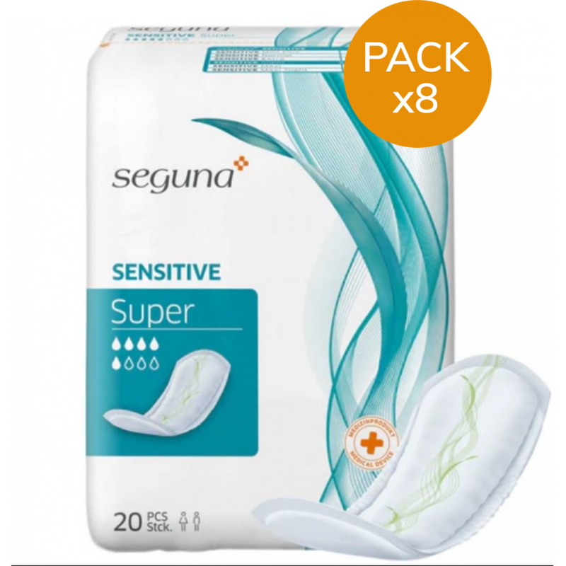 Seguna Sensitive Super - Pack de 8 sachets - Protection urinaire femme Seguna - 1