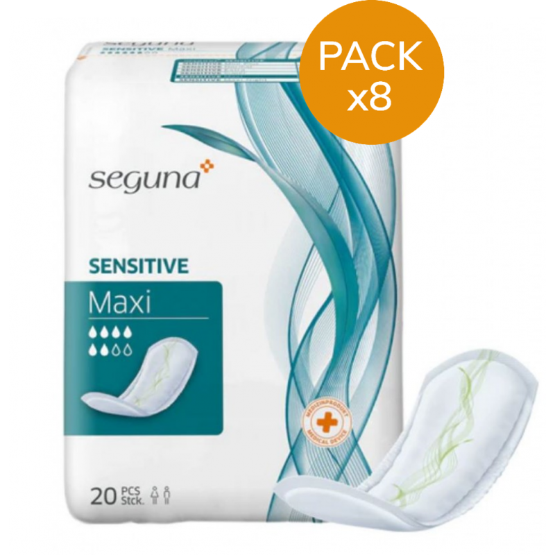 Seguna Sensitive Maxi - Pack de 8 sachets - Protection urinaire femme Seguna - 1