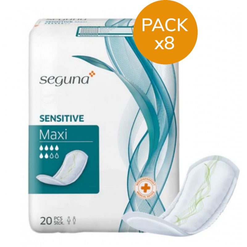 Seguna Sensitive Maxi - Pack de 8 sachets - Protection urinaire femme Seguna - 1 Seguna Sensitive Maxi - Pack de 8 sachets - Protection urinaire femme Seguna - 1