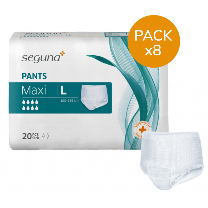 Seguna Pants Maxi L - Pack de 8 sachets - Slip Absorbant / Pants Seguna - 1
