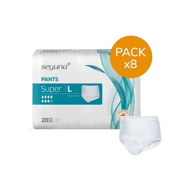 Seguna Pants Super L - Pack de 8 sachets - Slip Absorbant / Pants Seguna - 1