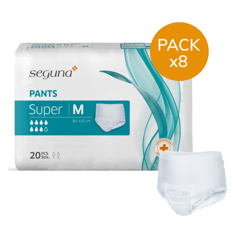 Seguna Pants Super M - Pack de 8 sachets - Slip Absorbant / Pants Seguna - 1