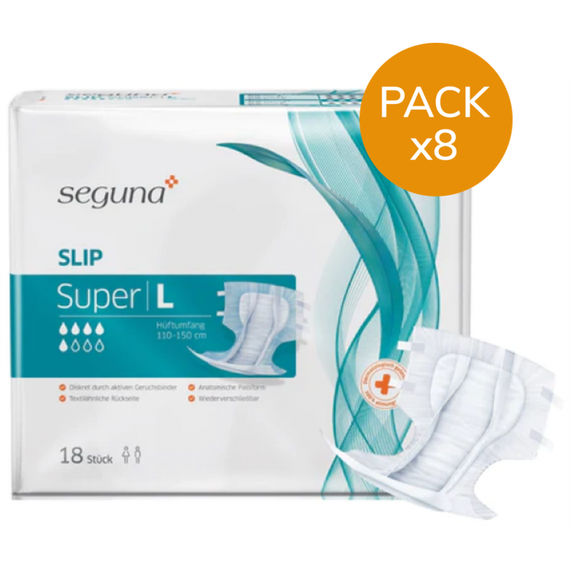 SEGUNA Slip Super L - Pack de 8 sachets - couche adulte Seguna - 1
