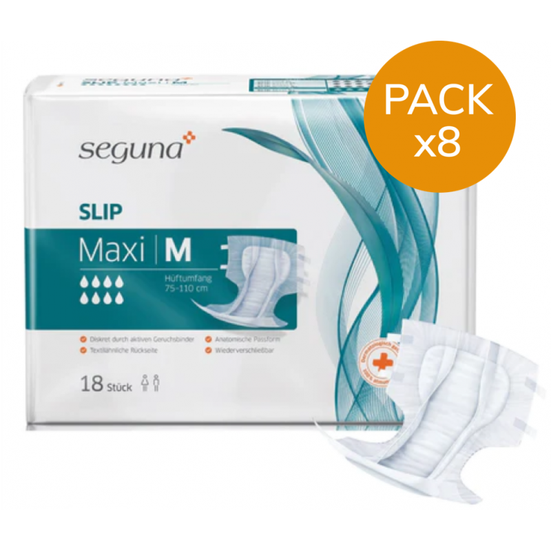 SEGUNA Slip Maxi M - Pack de 8 sachets - Couches adultes Seguna - 1