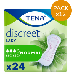 Tena Discreet Normal - Protection urinaire femme - Pack de 12 sachets Tena Lady - 1
