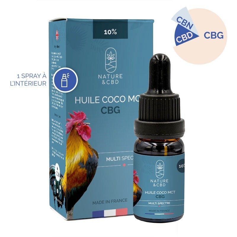 Huile CBg coco MCT 10% Nature & CBD - 1 Huile CBg coco MCT 10% Nature & CBD - 1