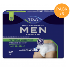 TENA Men Premium Fit - S/M - Protection urinaire homme - Pack de 6 sachets Tena Men - 1